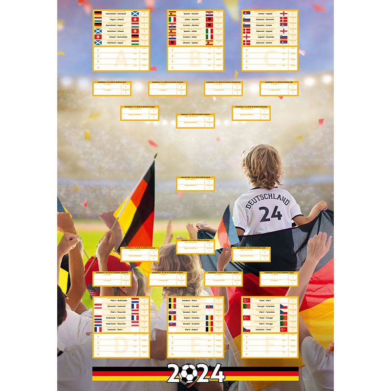 Spielplan EM 2025 als Poster, 4,64